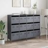 VidaXL Buffet anthracite 135x39x103,5 cm acier laminé à froid, meuble de rangement, meuble de rangement de cuisine, meuble 3307175