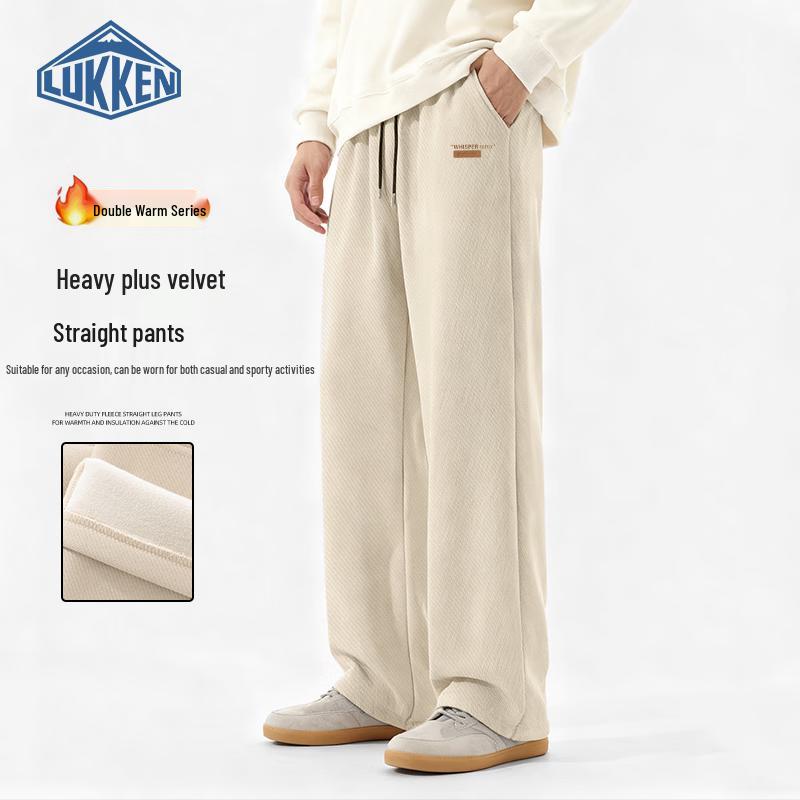 LUKKEN Men's Fleece-Lined Straight-Leg Casual Sport Pants
