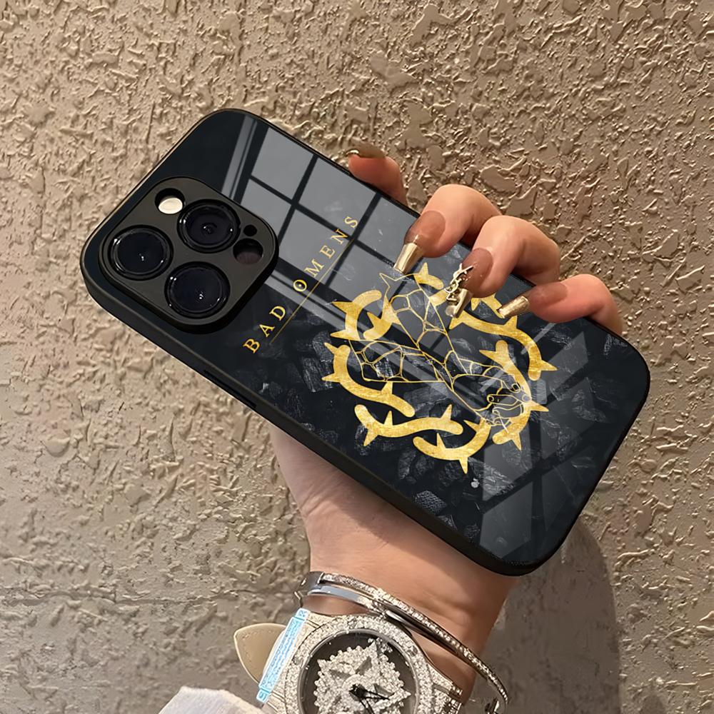 Чехол для телефона Music Bad Omens для IPhone 15 Pro Max 14 Pro 12 16 11 13 Mini X XR XS 8 7 Plus SE Закаленное стекло Задняя крышка