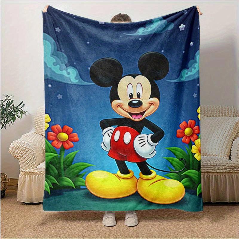 1pc, Mickey Mouse Inspired, Seasonal Universal Blanket, Home Decoration, Throw Blanket, Warmth and Comfort for All Seasons, Soft Flannel Throw Blanket