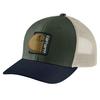 Carhartt 106742 Хлопковая Кепка с Сетчатой Спинкой и Нашитой Буквой 'C' для Лесного Хозяйства, Один Размер, Мужская, Зеленая,