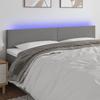 VidaXL LED Headboard Bedroom Furniture Double Bed Accessory Head of Bed Frame Interior Dark Grey 3121339