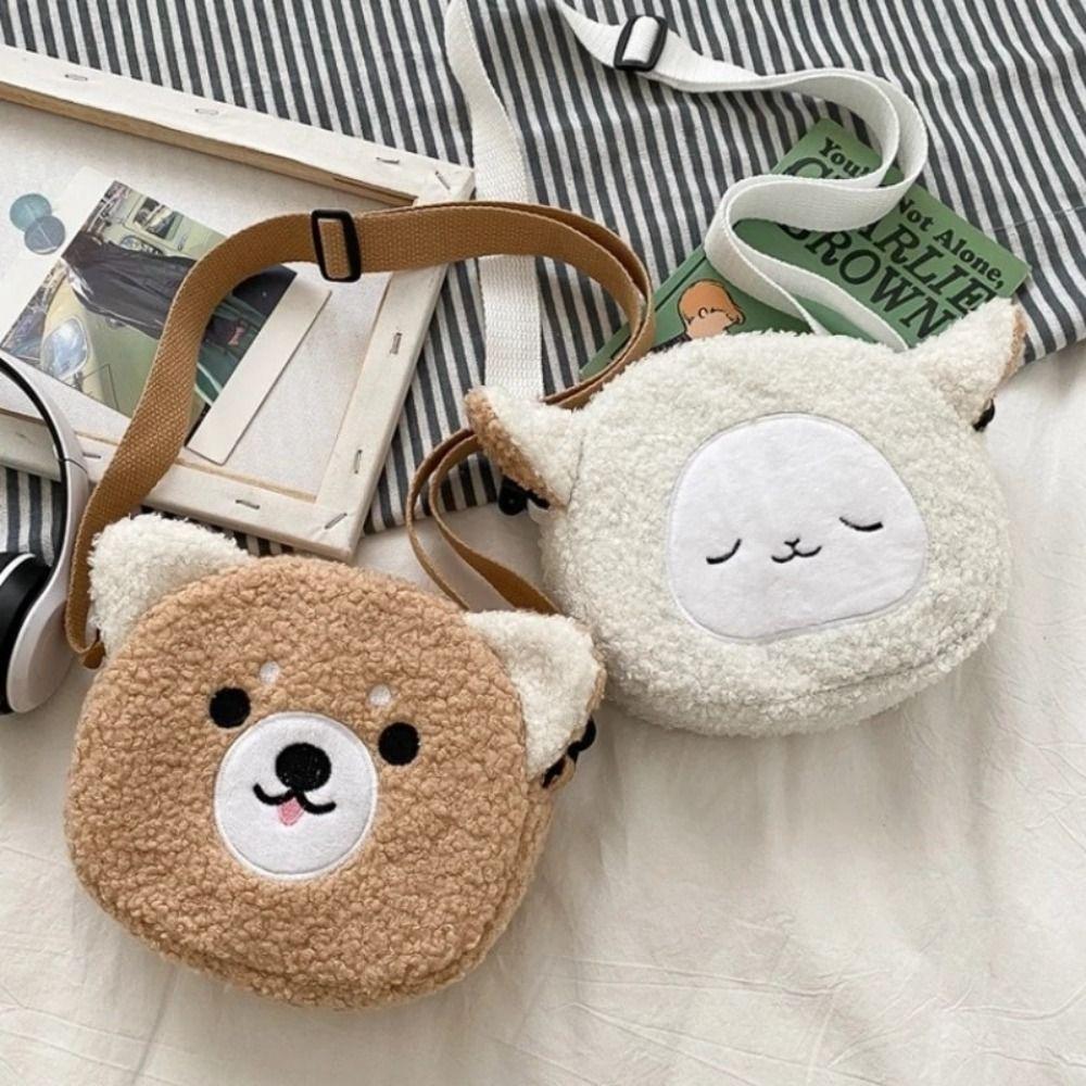 Japanese Style Cute Kawaii Bag Women Cartoon Plush Shoulder Bag for Women New Crossbody Bag Small Phone Purse