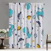 Dinosaur Modern Living Room Curtains for Camera Tulle for Bedroom Halloween Decoration Home Interior Curtains 2 Pieces Partition