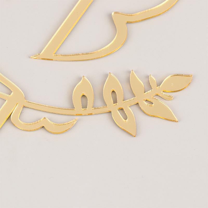 Вставка из акрила в форме креста Dove для украшения торта на первое причастие в минималистском стиле