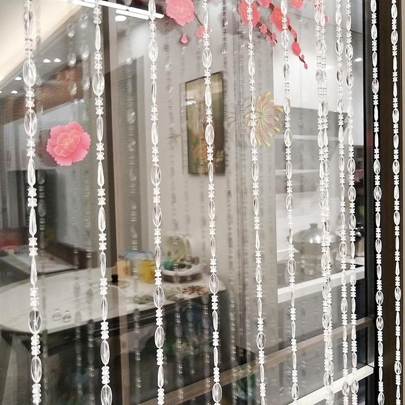 WTEMPO Прозрачные Раздельные Шторки из Бусин для Дверных Проемов, Подвесные Шторки из Бусин, Шторки-нити с Кисточками, Шторки из Бусин, Ширма для Разделения Комнаты, Декорации