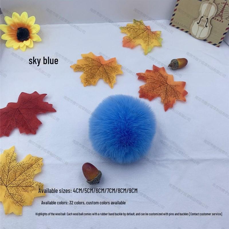 Цветной 5 см искусственный меховой шарик из кролика Рекс для украшения украшений, одежды и обуви, шляп