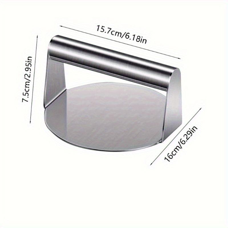 Пресс для мяса для гамбургеров из нержавеющей стали 430, круглый, квадратный, пресс для мяса для гамбургеров, кухонный инструмент, пластина для пресса мяса 1 шт.