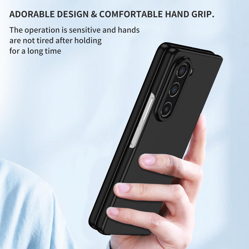 Folding Cell Phone Thin Case for Samsung Galaxy Z Fold 5 4 Fold4 Fold3 Fold5 Fold2 Fold 3 2 Zfold5 Comfortable Slim Cover