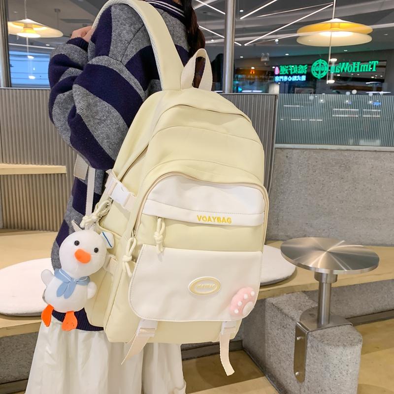 Цветной контрастный студенческий школьный рюкзак в студенческом стиле, женский рюкзак большой вместимости, школьный рюкзак для младших школьников