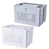 Desktop storage box for router set top box socket cables network cables and power strips with detachable double layer design