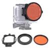 JUNESTAR Optical Glass Underwater Diving 58mm Red Filter with 16X Macro Lens for Gopro5 Action