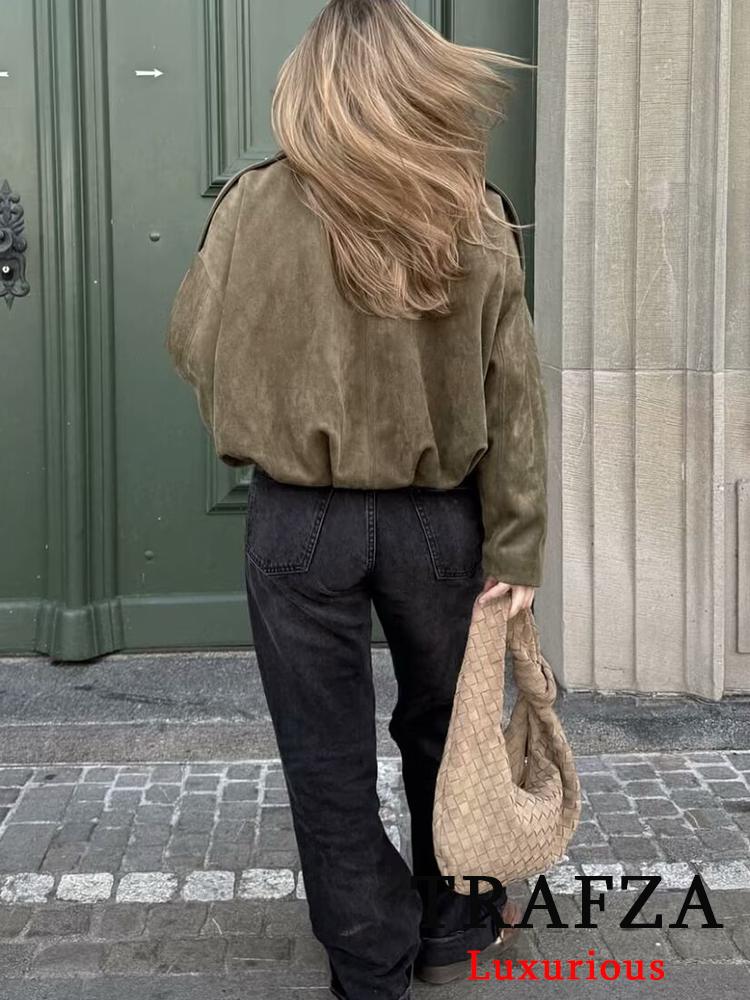 Повседневные мягкие куртки-бомберы женские с длинным рукавом-фонариком, оверсайз, весенне-летние пальто, мода 2025, уличная одежда, верхняя одежда на молнии