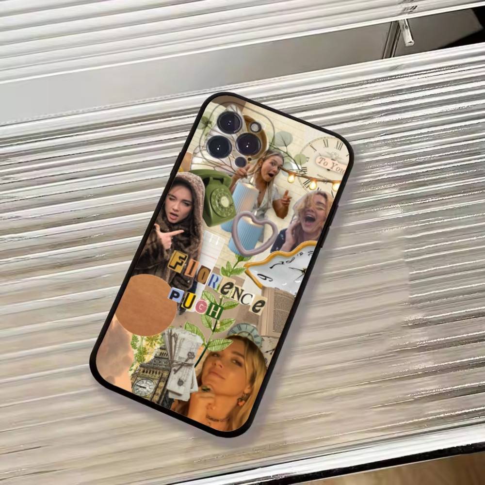 Чехол для телефона с изображением актрисы Ф-Флоренс Пью Для iPhone 17, 16, 15, 14, 13, 12, 11 Plus, Pro Max, Другие Мягкий Черный Чехол