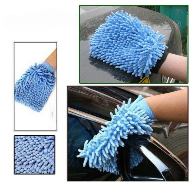 Двусторонние перчатки для мытья автомобиля Перчатки из микрофибры Синель Плотная варежка для чистки автомобиля Щетка для ухода за автомобилем Щетка для чистки
