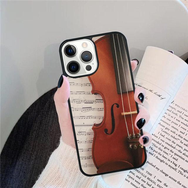 Музыкальный Виолончель Скрипка Ракушка Чехол Для iPhone 17 Air 15 16 14 13 12 Pro Max 11 Pro Max Plus Чехол для Телефона