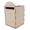 Wooden Wedding Mailbox with Lock Key Plywood Handcrafted Exquisite Vintage Wedding Post Box for