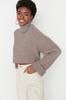 Women's Elegance Style Sweater Stone Crop Basic Knitwear Sweater