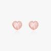 [Mother-of-pearl setting] [925 silver needle] Rosie Mini Heart Earrings / Rose Gold_Njmher01