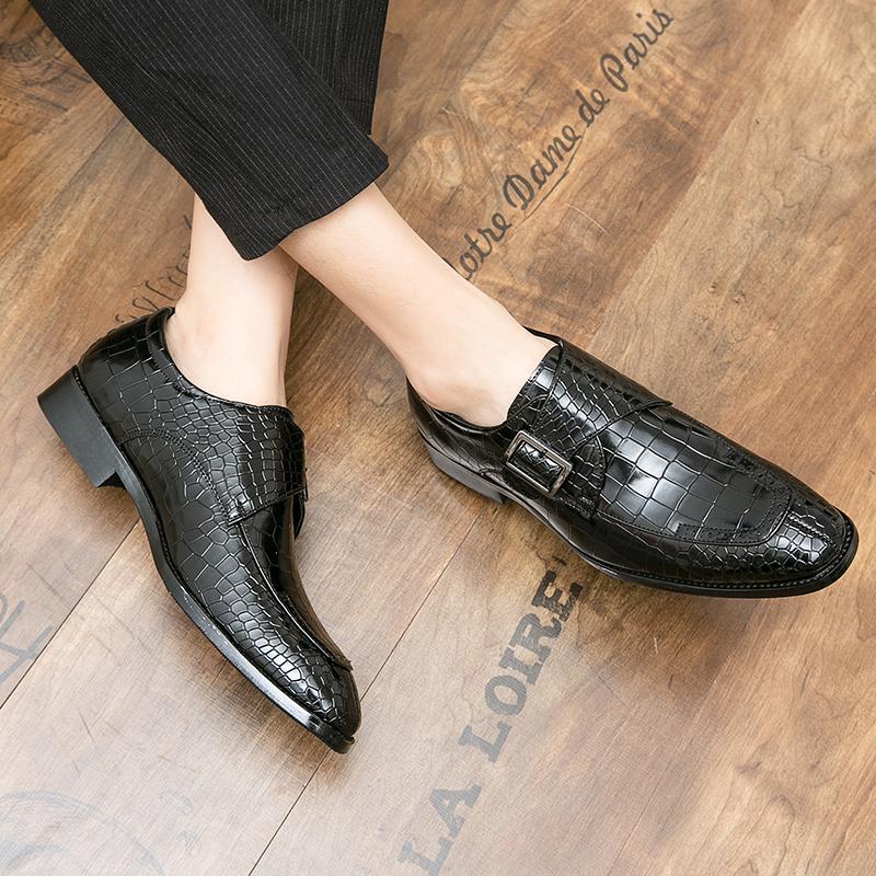 Мужские остроносые кожаные туфли, летние дышащие британские кожаные туфли, корейская версия, лакированная кожа, глянцевая поверхность