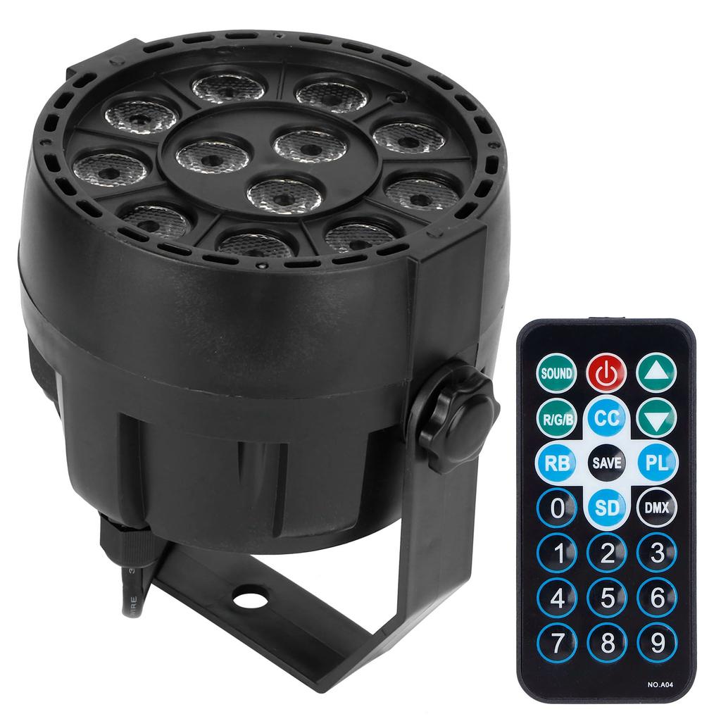 12LED Chips Spotlight RGB Sound Control Stage Light with Remote Control for Party KTV