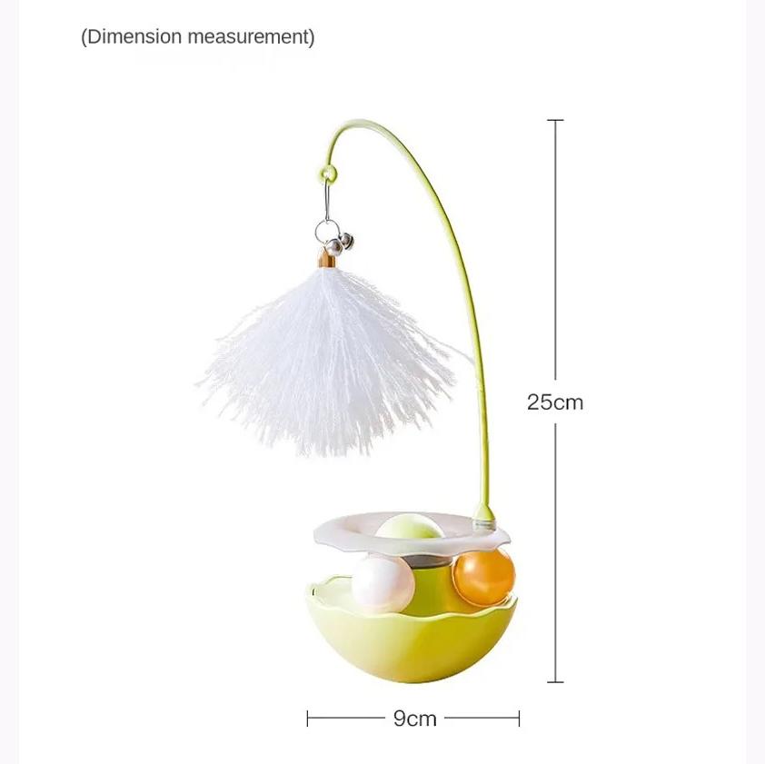 Игрушки для кошек, неваляшки, кошки, котята, интерактивные, устойчивые к укусам, поворотные плюшевые перья, игрушка для домашних животных с кошачьей мятой, упражнения для домашних кошек и котят