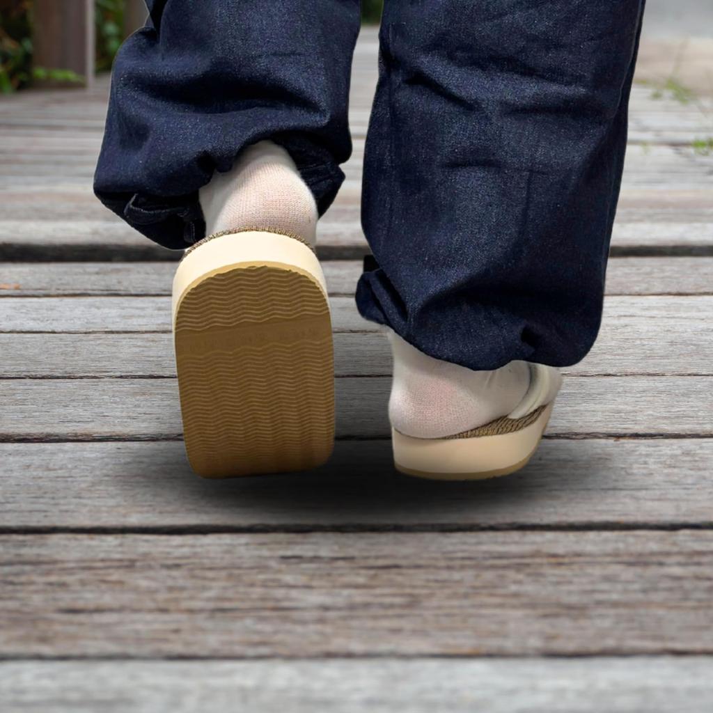 Edoten Setta Tanisoshi EVA Misugi Thong Made In White Embossed Size 4L Sandals, (PVC), Sole, (Japanese Cedar), Japanese-Style Sandals, Japan, Men's,