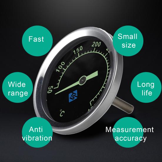 50-400 Degree Smoker Grill Celsius Stainless Steel Gauge Thermometer Temperature