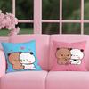 Чехол для подушки P-Panda Bubu And Dudu, двусторонний, плюшевый – Для автомобиля, дивана, спальни, идеально подходит в качестве подарка.
