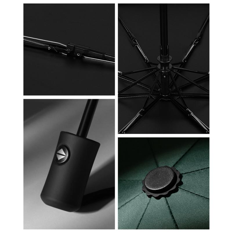 Автоматический складной зонт для женщин, черная краска, ромашка, ультрафиолетовый зонт