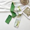 Green Is White And Tender, Long And Small Silk Scarves, Women'S Thin And Narrow Streamers, Tied Hair, Tied Bags, Decorative Souvenir Ribbons
