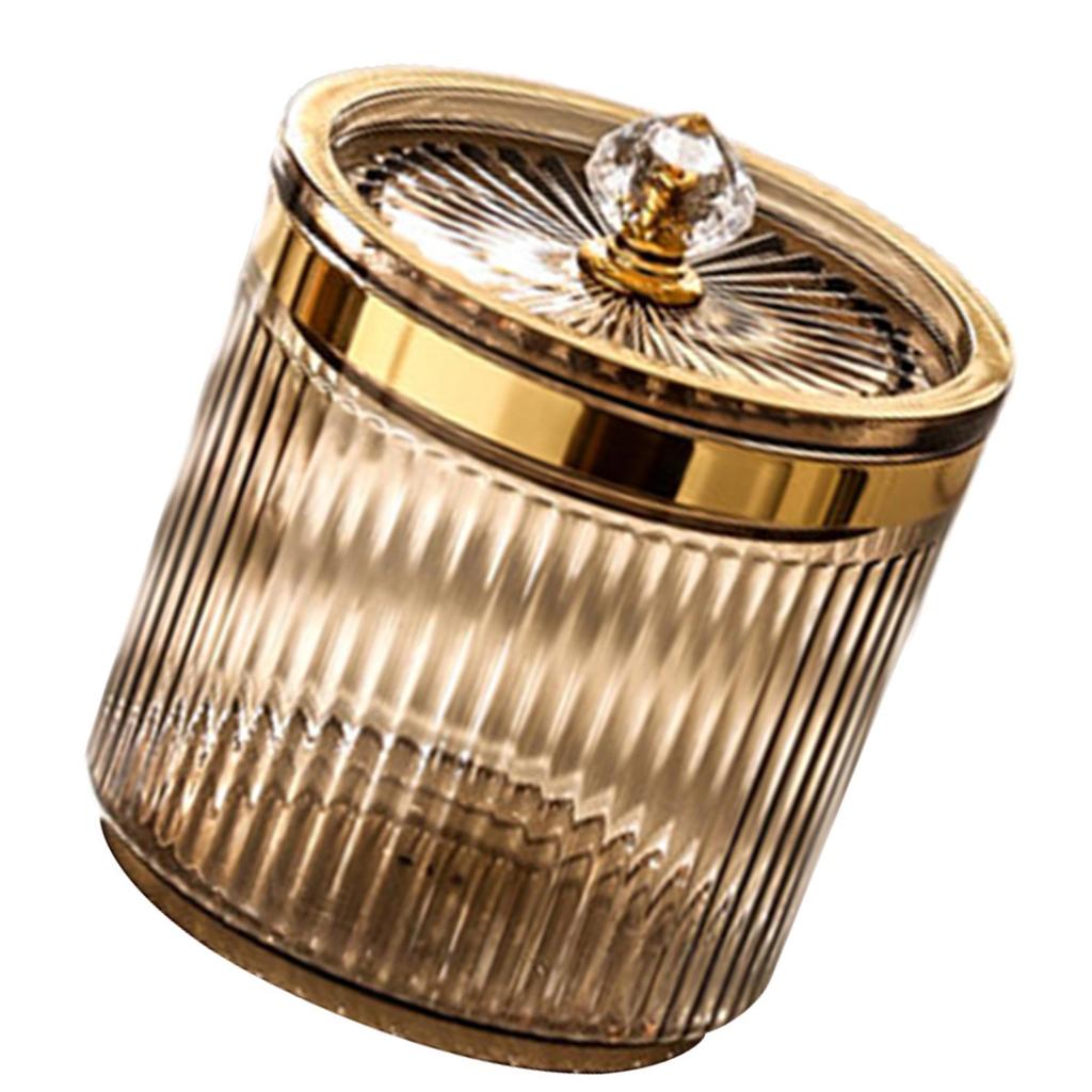 Transparent Toothpick Box Acrylic Makeup Cotton Swab and Pad Holder with Dustproof Lid Bathroom Makeup Tool Holder