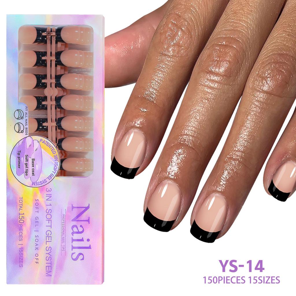 Нейл-арт, бесследный, ношение ногтей, съемный, французский, ношение ногтей, накладной ноготь, патч