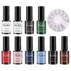 Набор Yuki Romantic Nail 10 Type A + набор хрустальных камней для ногтей, 10 типов гелевых ногтей + хрустальный камень для ногтей, 1 комплект