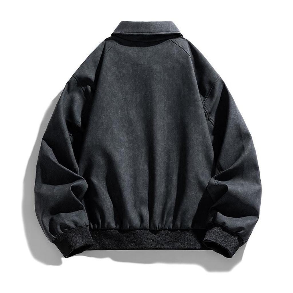 American Retro Lapel Jacket For Men And Women Loose Casual Motorcycle All Kinds Of Loose To Do Old Leather Motorcycle Jacket