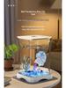 Creative Betta Fish Ecological Desktop Tank with Night Light Decoration.