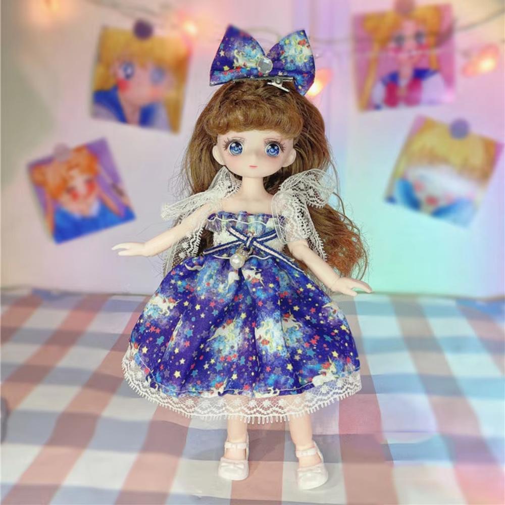 3D Глаза BJD Кукла с Одеждой с Одеждой Съемные Суставы Кукла Подарки для Девочек