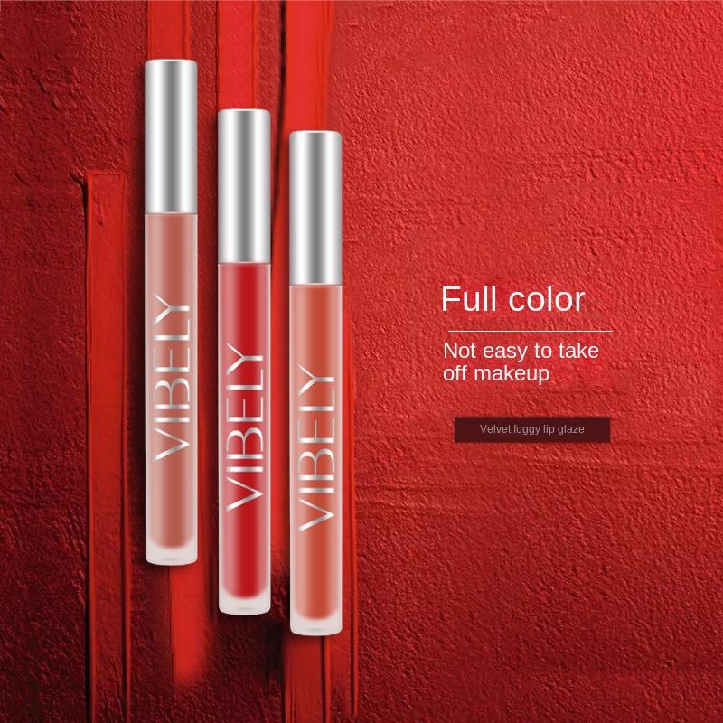 VIBELY Бархатная матовая воздушная глазурь для губ, туманная поверхность, длительное увлажнение, не тянет сухую глазурь для губ