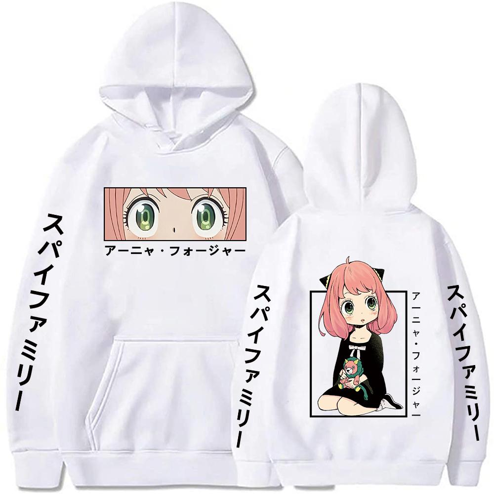 Spy X Family Аниме-толстовка с капюшоном Anya Printed для мужчин и женщин, толстовки с капюшоном, распространенная толстовка Harajuku Streetwear, унисекс, удобный пуловер