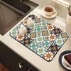Imitation Tile Printing Tableware Pad Heat-resistant Exquisite High Tenacity Cup Placemat
