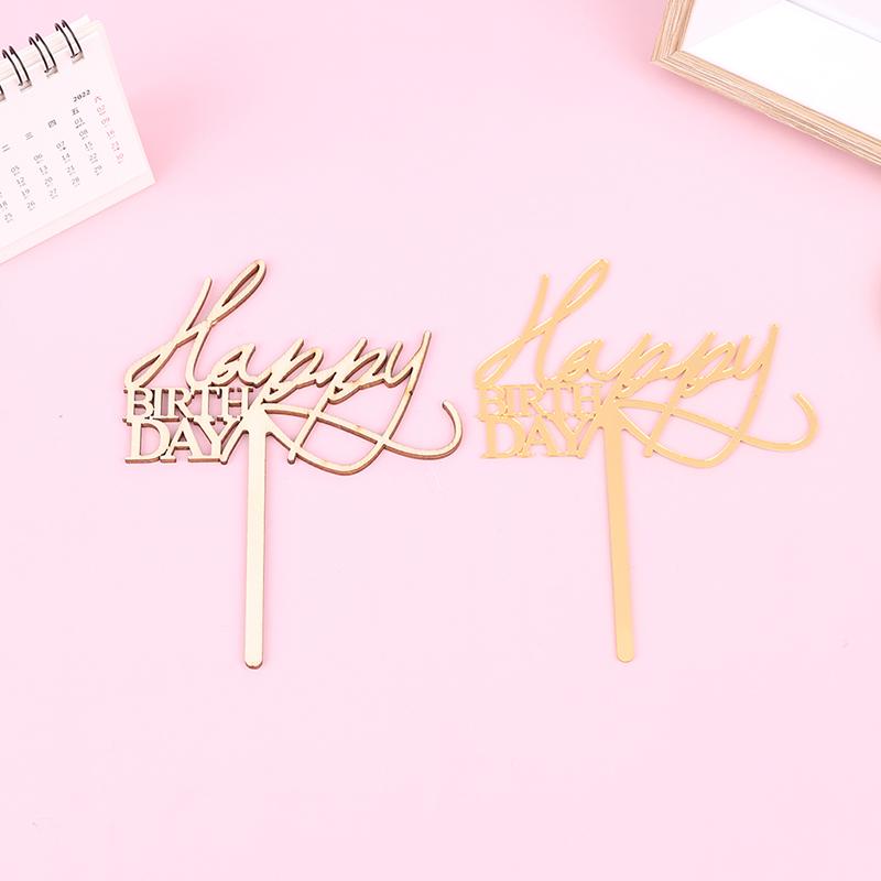 4Pcs Animal Theme Happy Birthday Acrylic Wood Cake Topper Giraffe Cake Toppers