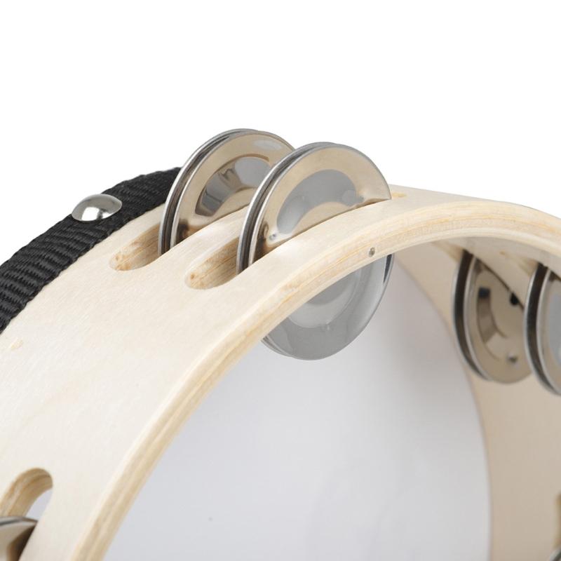 Dove Bible Double Row Bells Tambourine Handbell Clap Drum Tambourine Musical Instrument for Party Game Playing Easy Play