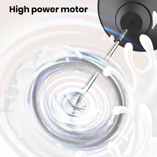 Ручной миксер, вспениватель молока со смесительной головкой из нержавеющей стали, долговечный аккумулятор, эффективный венчик для взбивания, миксер для напитков, мини-пенообразователь для латте, капучино
