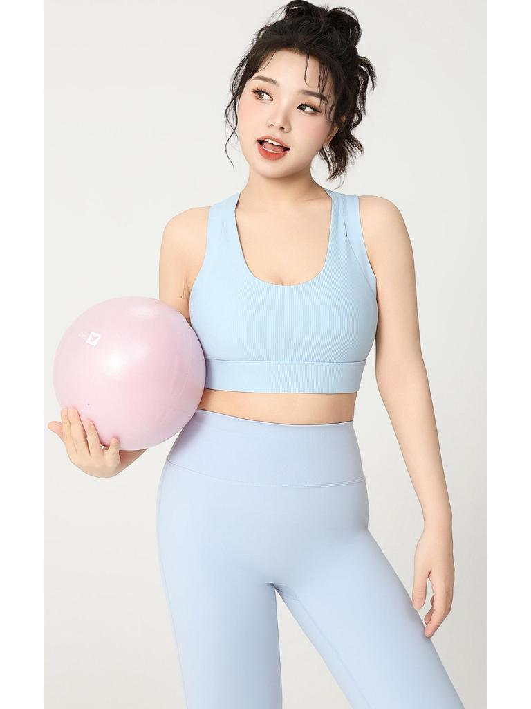 Спортивный бюстгальтер большого размера, ударопрочный, с гоночной спинкой и бретелями в два слоя