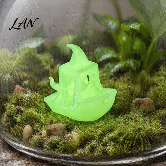 Decorative Ghost Ship 3D Printed Halloween Boat Figurine, Spooky Pumpkin Festive Holiday Decorations Statue for Party Tabletop Home Decor Realistic