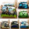 3D Digital Printing Quilt Set Three-Piece Minecraft Game Children'S Cartoon
