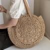 Beach Bags for Women Big Straw Handbag Hollow Flower Designer Female Shoulder Bag