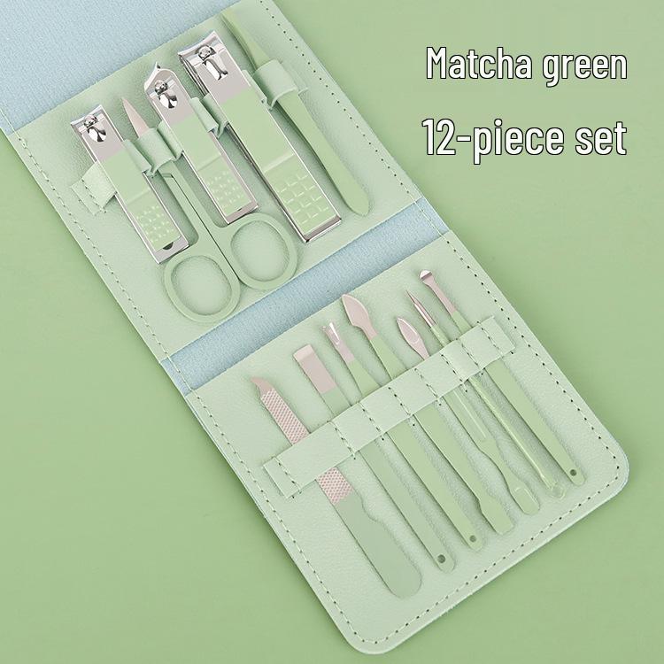 Набор для маникюра и педикюра из 16 предметов цвета матча: Кусачки для ногтей, ножницы и инструменты для красоты