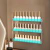 Universal Punch-Free 3-Layer Clear Wall Mounted Nail Polish Cosmetic Display Stand Holder Manicure Tool Organizer Storage