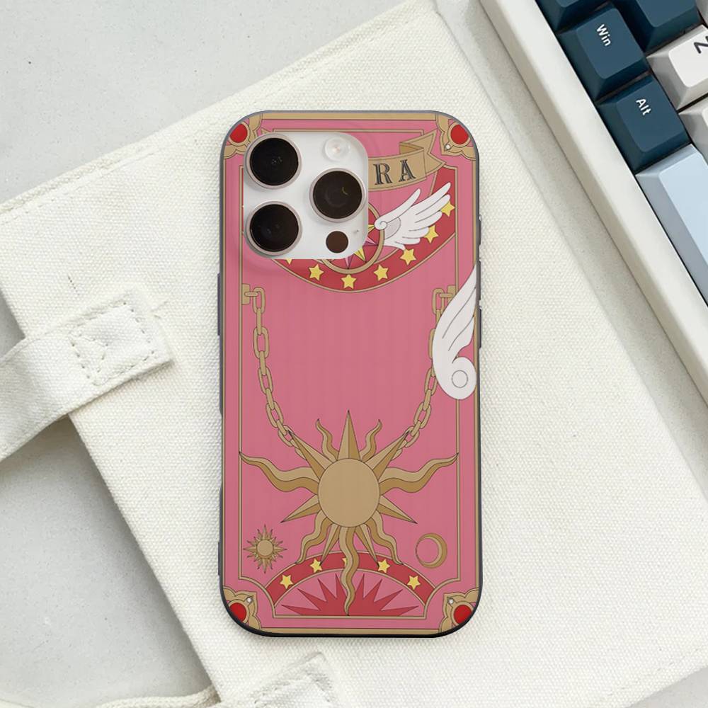 Аниме C-CardcaptorS S-Sakura Для IPhone 17 16 15 14 13 12 11 Pro Max Plus Pro Гофрированный Ударопрочный Матовый Чехол для Телефона
